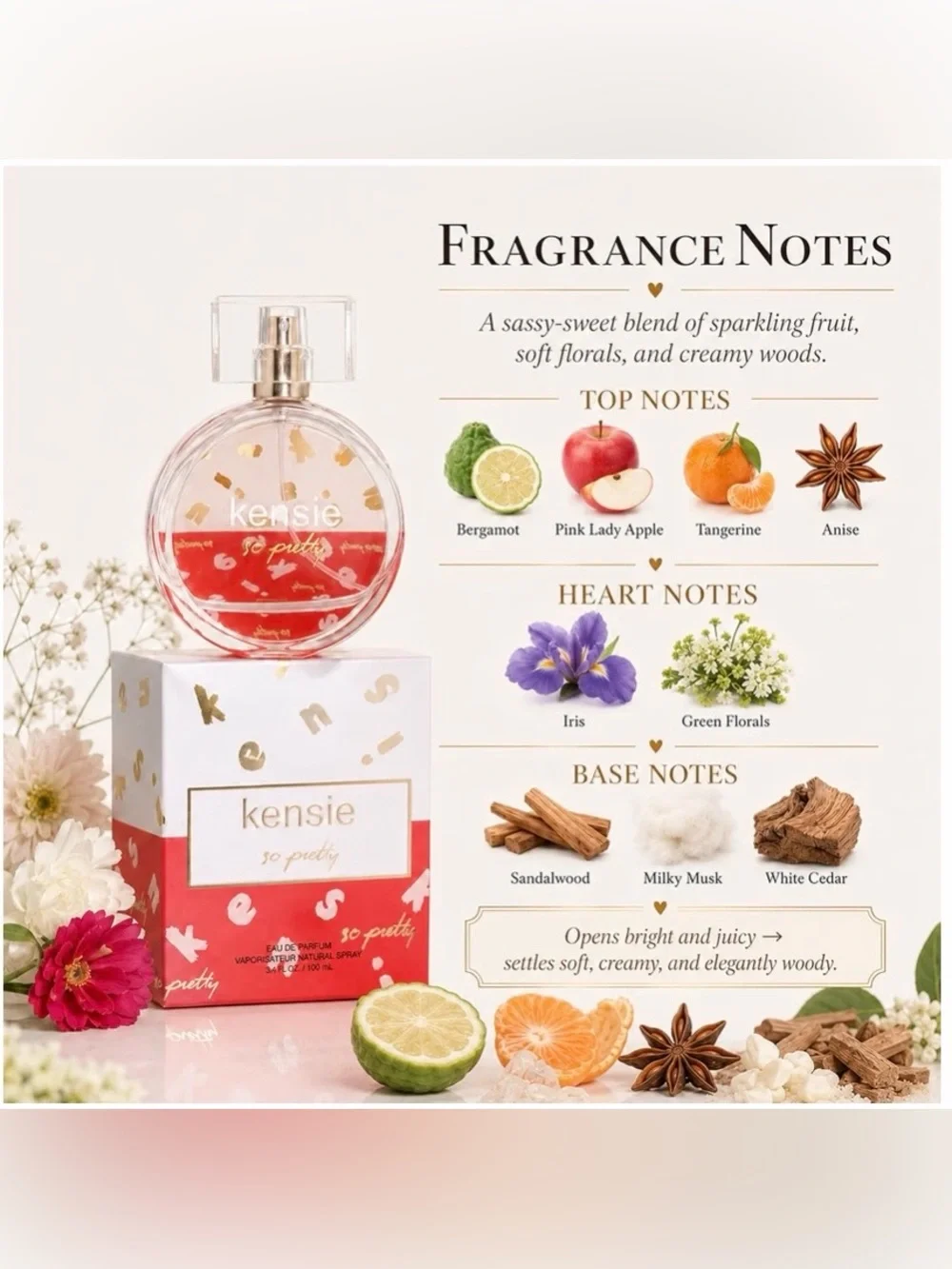 KENSIE FRAGRANCE So Pretty EDP (3.4 fl oz) NEW